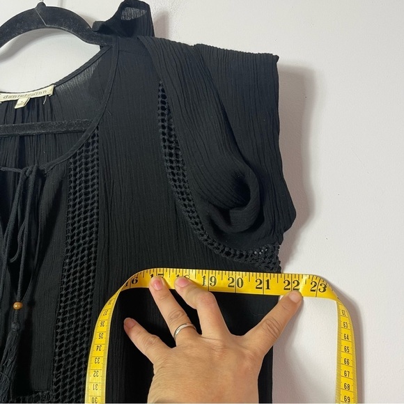 Daniel Rainn Black Boho Blouse Size Medium - Picture 11 of 12